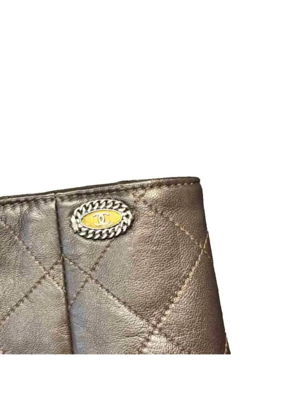 CHANEL name leather